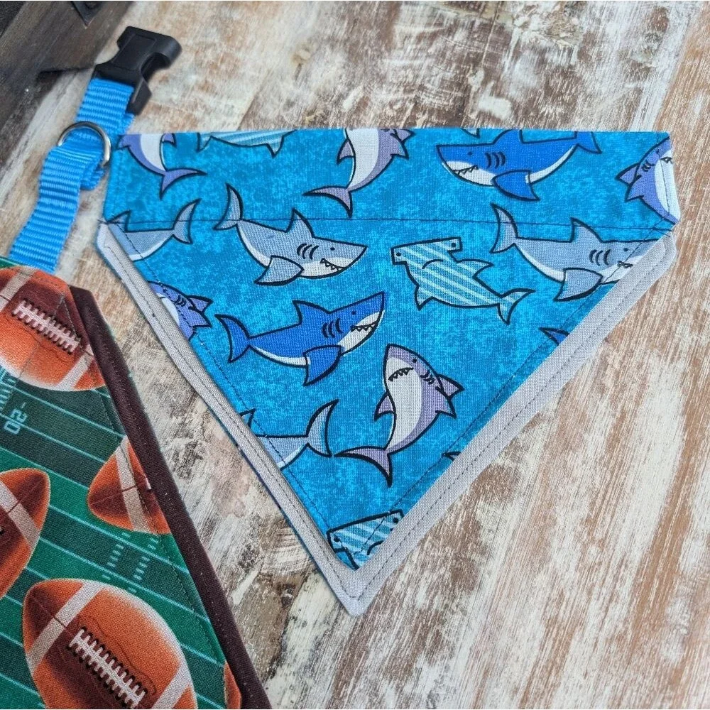 Hand Crafted Over The Collar Dog/Cat Bandanas, Set of 3 Size Small